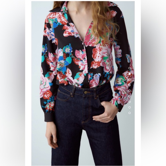 Zara Floral Print Blouse - Picture 6 of 10